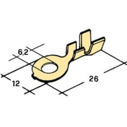 cable lug 6.2 mm wire 3-6...