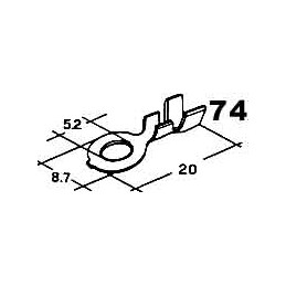 cable lug 5.2 mm wire 0.8-4mm