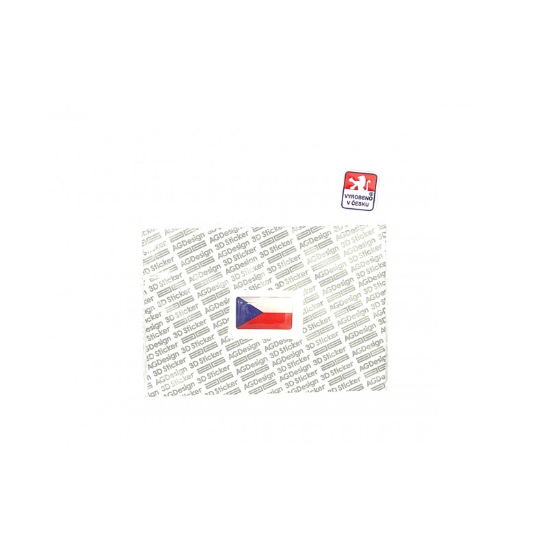Samolepka vlajka ČR 1,8x3cm