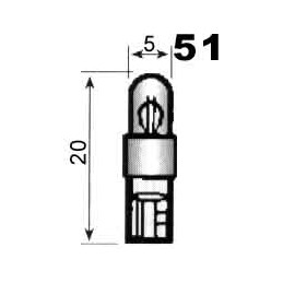 žiarovka Spahn 12V 1,2 W W2x4, 6d plast 1608