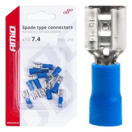 connector 7.4mm 1.5-2.5mm sleeve insulated 10 pcs