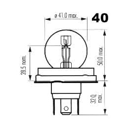 žiarovka 12V 45/40W P45t NARVA